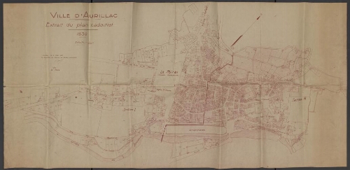 Plan cadastral Aurillac 1947
