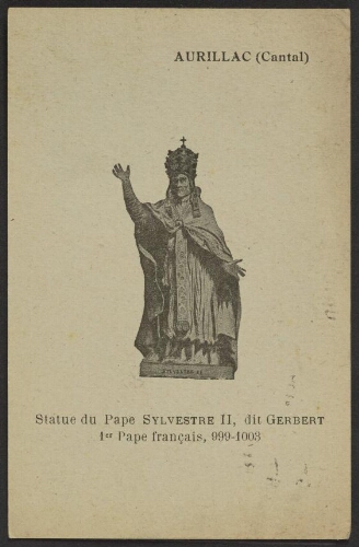 Statue Pape Sylvestre II dit Gerbert