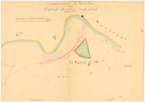 Plan parcellaire des terrains a acquérir pour l’extension du baraquement du Barra