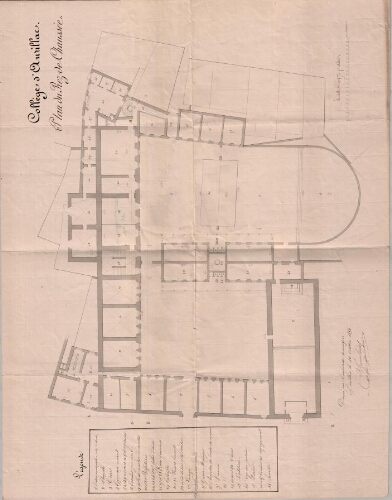 Collège Jeanne de la Treilhe : Plan du collège d'Aurillac Rez-de-chaussée
