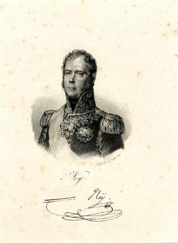 Portrait autographe du maréchal Ney