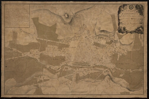 Plan topograhique Aurillac 1812