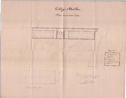 Collège Jeanne de la Treilhe : Plan collège d'Aurillac troisième étage