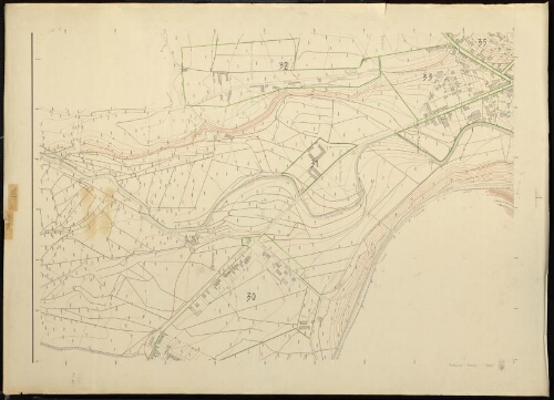 Plan topographique Aurillac 1950