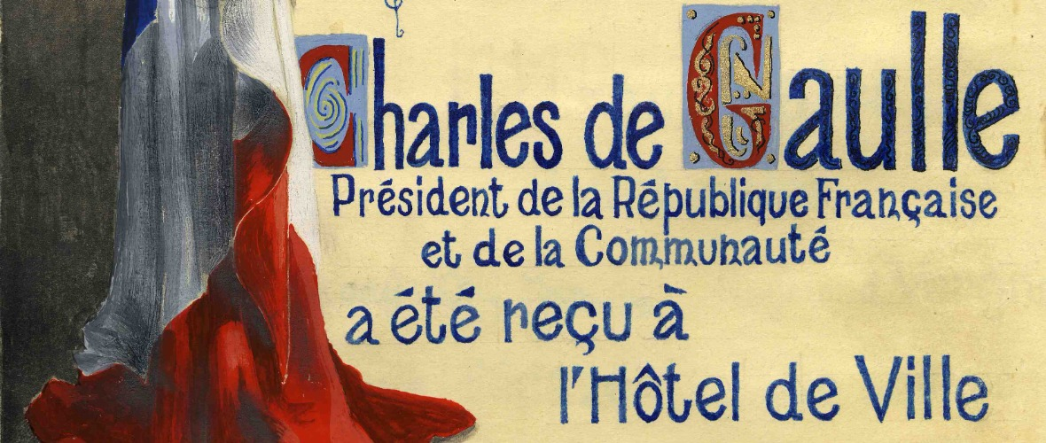 visite du général Charles De Gaulle président de la république